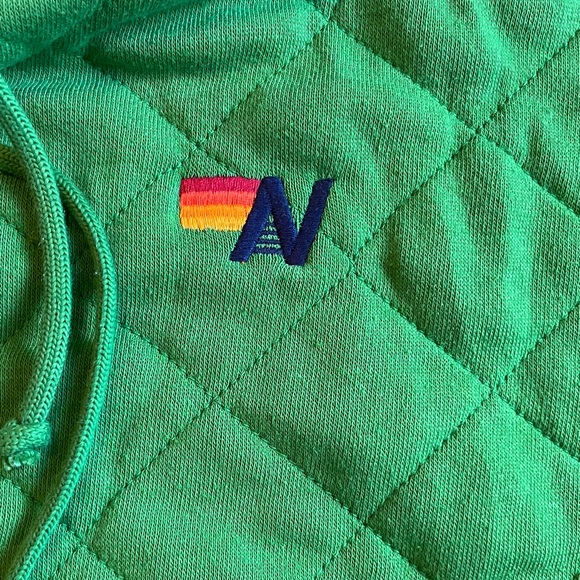 Aviator Nation Green Quilted Hoodie - Picture 13 of 15